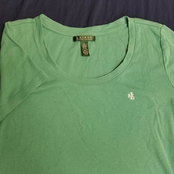 Lauren Ralph Lauren Crew Neck Short Sleeve Tee Seafoam Green Nice Casual XL - Picture 1 of 7